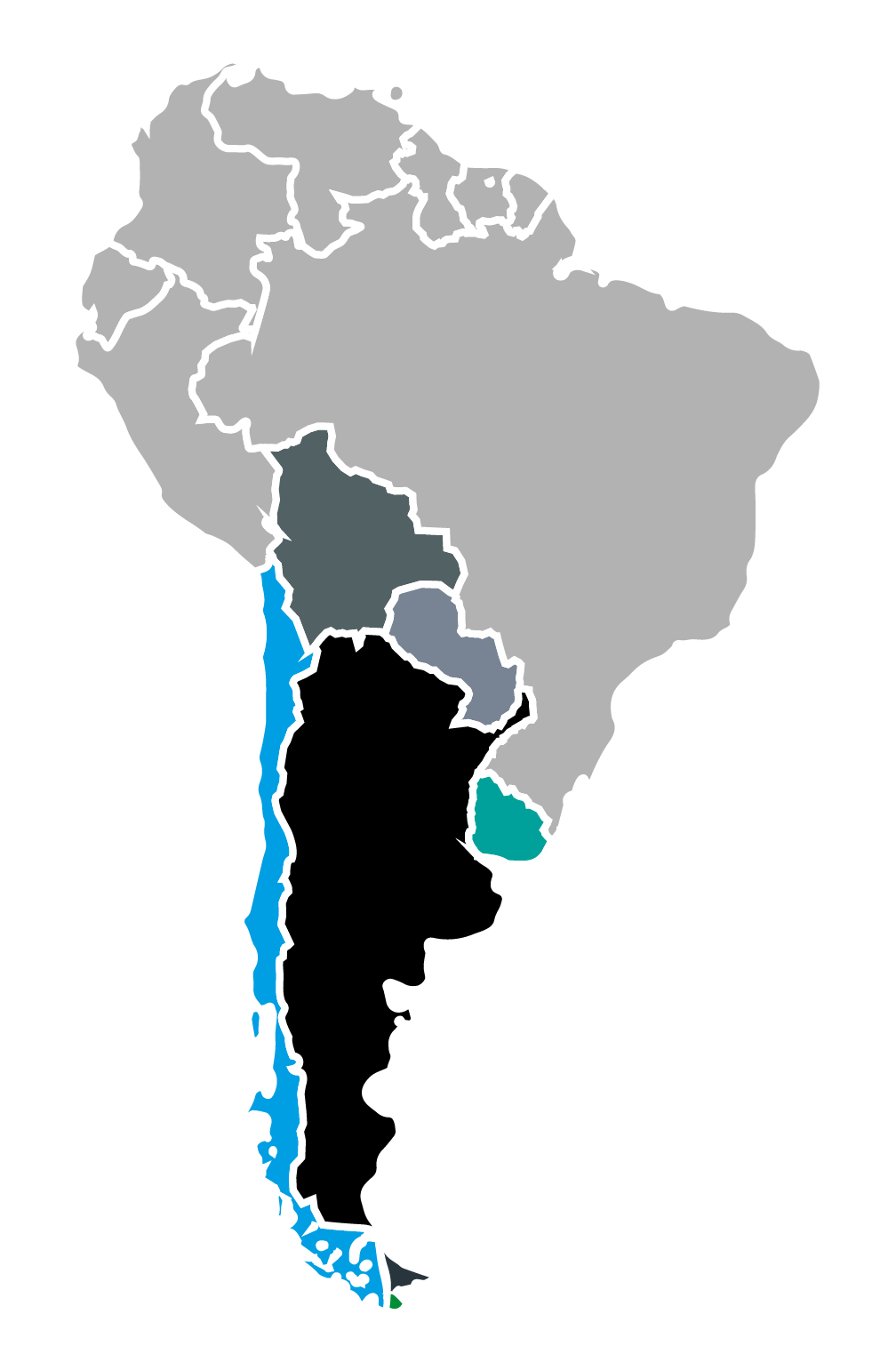 Presencia en Sudamérica